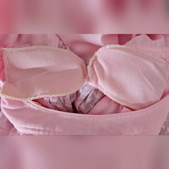 Rare Vintage Risa Ann New York pink lace ruffle Fairy dress size 14 - Picture 13 of 14